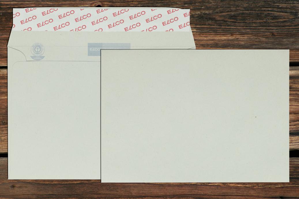 Briefhüllen B6 125x176 mm Haftklebend Recycling Grau 100 g/qm